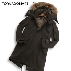 TORNADOMART トルネードマート 秋冬 リアル ファー★ メルトン ウール モッズコート Sz.L　メンズ カーキのサムネイル