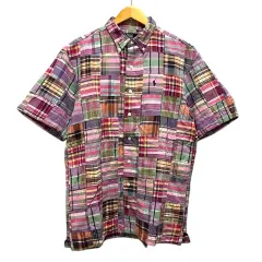 ポロ バイ ラルフローレン Polo by Ralph Lauren シャツ カジュアルシャツ ボタンダウン コットン チェック ワンポイントロゴ刺繡 半袖 170 マルチカラー