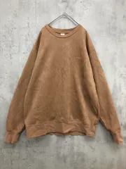 EDWIN エドウィン GTE021 クルーネック ロゴ フェイクスエード スウェット sizeXL/茶 ◆■ メンズのサムネイル