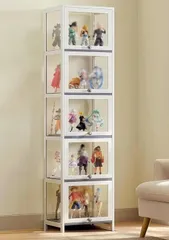 TUIYIDUO フィギュアケース フィギュア ディスプレイキャビネット 5段 大容量 幅40cm 密閉防塵設計 コレクションラック フィギュア グッズ ディスプレイケース ディスプレイスタンド リビングルーム 書斎 趣味部屋用 日本語説明書付き(透明，40xのサムネイル