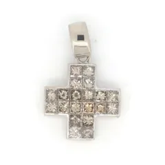 kasaharamasumi 笠原真寿美 ダイヤモンド クロス ペンダント 0.60CT K18WG(18金 ホワイトゴールド) 質屋出品のサムネイル