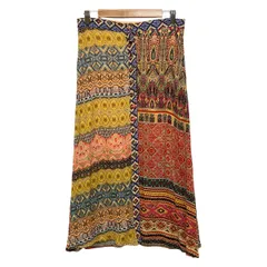 Desigual(デシグアル) ロングスカート サイズ38 L レディース - イエロー×ネイビー×マルチのサムネイル