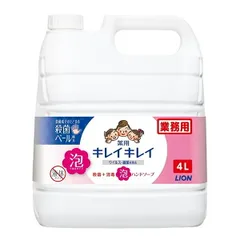 ライオン LION キレイキレイ 薬用泡ハンドソープ 詰め替え 4l シトラスフルーティーの香り 医薬部外品 泡タイプ 注ぎ口付き[1613] 佐川急便のサムネイル
