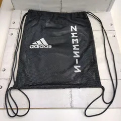 【TAKA121-54】△ ADIDAS アディダス ｢サッカー スパイク NEMEZIZ (ネメシス) シリーズ オリジナル メッシュ素材 グラフィックロゴ シューズバッグ(巾着袋)｣ ブラックのサムネイル