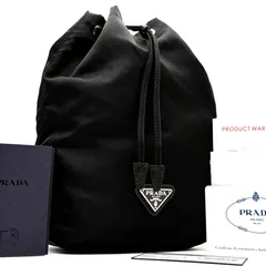 極美品 近代モデル プラダ PRADA 巾着 ポーチ ミニバッグ 1NA369 三角ロゴ プレート Re Nylon リナイロン ブラック 黒 ギャランティ ボーナス 夏休み 帰省 お盆 敬老の日 サマーギフト シルバーウィーク ご褒美 ユニセックスのサムネイル