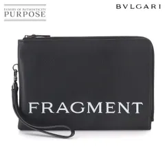 美品 ブルガリ BVLGARI フラグメント クラッチ バッグ レザー ブラック ホワイト 290786 藤原ヒロシ FRAGMENT Clutch Bag 90329037のサムネイル
