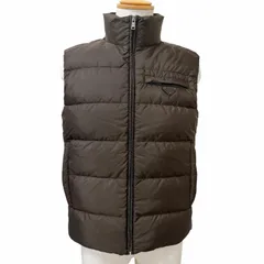 美品□PRADA プラダ 2025年製 SGB033 トライアングルロゴ Re-Nylon スタンドカラー ダウンベスト ブラウン 48 イタリア製 正規品 メンズのサムネイル