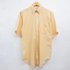 L/古着 アロー 半袖 シャツ メンズ 70年代 70s ボタンダウン USA製 オレンジ 26jun01のサムネイル