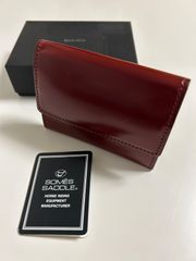 ソメスサドル 名刺入れ ディアマン 限定品 コードバン 革 ブルー