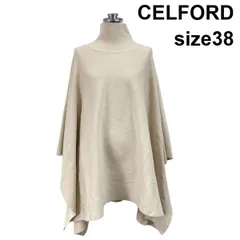 ■ セルフォード CELFORD ニットポンチョ アウター トップス 長袖 ハイネック オフホワイト 38 M 9号 レディース S6H126のサムネイル