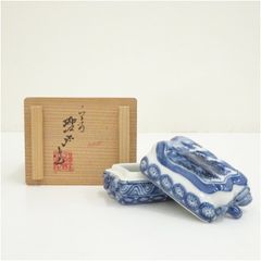 九谷焼 山崎甚山作 染付香合 - メルカリ