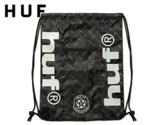 HUF ハフ FC CINCH BAG BLACK 巾着袋 バッグ ブラック 23057　[サッカー ワールドカップ］【共】のサムネイル