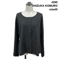 ◆ シズカコムロ 4298SHIZUKA KOMURO カーディガン 長袖 ラウンドネック グレー ウール カシミア 40 M 9号 レディース S6H149のサムネイル