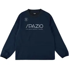Spazio スパッツィオ Jr.リブネック長袖ピステ フットサル ピステシャツ tp0664-21、ネイビー