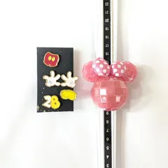 ディズニーストア ミニー 光るリング リボン 指輪 動作確認済 ＆ ミッキー ピアス セット 28  アクセサリー まとめ ランドのサムネイル