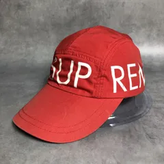 PQ522◇Supreme : 1994 Side Logo Cycling Cap◇最大58cm◇赤 シュプリーム サイドロゴ サイクリングキャップ ロングビル 1992 Summer