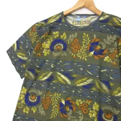 【クーポン配布中】美品☆ARAMIS アラミス 総柄 鹿の子 カットソー Tシャツ M 植物柄 ボタニカル コットン 日本製 レトロモダンのサムネイル
