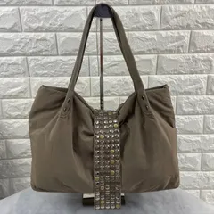 earth music&ecology×TRESchouette/アースミュージック&エコロジー×トレシュエット.コラボショルダーバッグ、牛革スタッズベルト、ブラウンのサムネイル