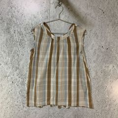 うさとの服 美品ストライプ柄 ノースリーブ チュニック - メルカリ
