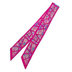 HERMES エルメス ピンク　ツイリー L'ARBRE DE VIE 生命の木 エルメス HERMES ツイリーTWILLY L' Arbre de Vie 生命の木 シルク