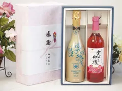 夏の贈り物お中元 感謝の贈り物ボックス 辛口スプマンテスパークリングワインと国産ワインセット(実りの収穫 ロゼワイン やや甘口(山梨県)720mlフィリペッティ ゴールド ブリュット (イタリア) 750mlのサムネイル