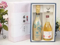 夏の贈り物お中元 感謝の贈り物ボックス 辛口スプマンテスパークリングワインと国産ワインセット(信州のりんごを使ったワインです甘口(長野県)500mlフィリペッティ ゴールド ブリュット (イタリア) 750mlのサムネイル