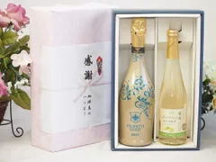 夏の贈り物お中元 感謝の贈り物ボックス 辛口スプマンテスパークリングワインと国産ワインセット(信州シャインマスカット＆ナイアガラ スパークリングワインやや甘口(長野県)500mlフィリペッティ ゴールド ブリュット (イタリア) 750mlのサムネイル
