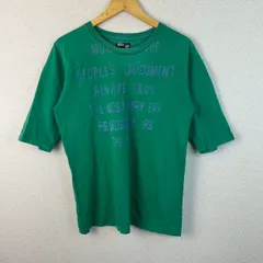 PPFM ピーピーエフエム Tシャツ メッセージプリント グリーン M メンズ 古着 ストリート Y2Kのサムネイル