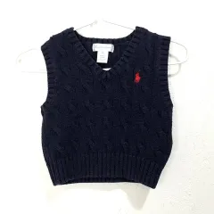 (3m) ポロ ラルフローレン ネイビー ニット ベスト キッズのサムネイル