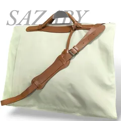 【MY0810】SAZABY サザビー 2way ボストンバッグ ショルダー キャンバス レザー グリーン ファスナー 大容量 ビジネス 旅行のサムネイル