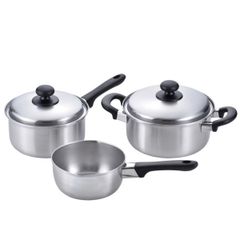 Fissler)フィスラー ステンレス スナッキー鍋3点セット 14・16cm