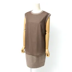 ■美品■Brunello Cucinelli ブルネロクチネリ ワンピース サイズS ノースリーブ ラメ ワンピース ドレス イタリア製 ブランド古着【中古】20240924/RA1358のサムネイル