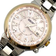 稼働 SEIKO セイコー ルキア ラッキーパスポート 電波ソーラー 革