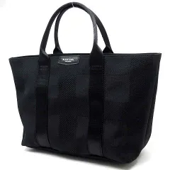 ブラックレーベルクレストブリッジ BLACK LABEL CRESTBRIDGE シャドーチェック ドライバーズ トートバッグ 黒 美品のサムネイル