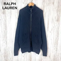 CHAPS RALPH LAUREN チャップスラルフローレン リブドライバーズニット ネイビーのサムネイル