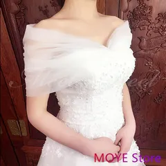 ドレスアレンジ ウェディングボレロ ウエディングボレロ ショール 二の腕カバー 胸カバー 花嫁 結婚式 二次会 披露宴 お色直し 前撮り オフホワイト xzjhhfu#のサムネイル