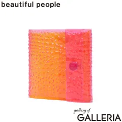 ビューティフルピープル 財布 レディース メンズ beautiful people 三つ折り財布 ブランド 小さめ コンパクト ミニ財布 かわいい nothing to hide vinyl card wallet 512001 pink×yelのサムネイル