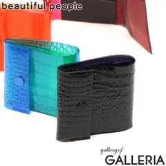 ビューティフルピープル 財布 レディース メンズ beautiful people 三つ折り財布 ブランド 小さめ コンパクト ミニ財布 かわいい nothing to hide vinyl card wallet 512001 blackのサムネイル