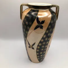 タ　オールドノリタケ　花瓶　壺　蝶絵付け　1920年代　NORITAKE　M-JAPAN印　中古品のサムネイル