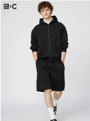 ユニクロ C スウェット ワイド パンツ ハーフパンツ ユニセックス