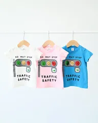 【チークルーム】信号スパンコール Tシャツ / オフホワイト　/ブルー　460160-BL-26SSのサムネイル