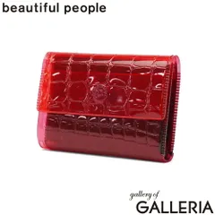 ビューティフルピープル 財布 三つ折り財布 レディース コンパクト beautiful people ビニール ブランド かわいい おしゃれ 薄い 日本製 nothing to hide vinyl mini wallet 512003 redのサムネイル