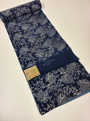 竺仙】奥州小紋-風に吹かれる牡丹 反物 - メルカリ