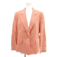 アクアスキュータム AQUASCUTUM 美品 テーラードジャケット 8S ピンク シングル 背抜き 絹 シルク リネン混 /SJのサムネイル