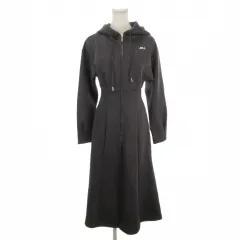 ジルバイジルスチュアート JILL by JILLSTUART ダイバーフーディー ワンピース FR 黒 ブラック ダークグレー フーディー ジップアップ 長袖 125-5240039 /MN41のサムネイル
