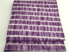 平和屋着物●極上　紫根染　紬　全通柄袋帯　横段文　逸品　DZAB7251kh6のサムネイル