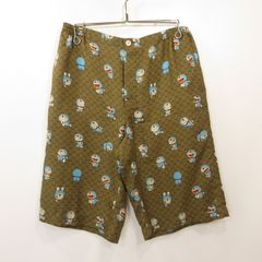 【新品未使用】GUCCI ドラえもん　シルクハーフパンツ　GG総柄　649062 新品未使用】GUCCI ドラえもん シルクハーフパンツ GG総柄 649062