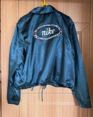 極美品】希少✨NIKEロゴ＆チェーン柄 MA-1 ナイロンフライトジャケット 
