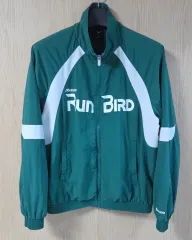 (着用画像) ミズノ RUNBIRD ウィンドブレーカー ジャケット グリーンのサムネイル