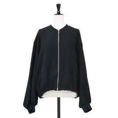 BARNYARDSTORM バンヤードストーム ブルゾン ブラック 黒 サイズ:1(S) 25春夏 ポプリンZIP ブルゾン ショート丈 ノーカラー ゴールドファスナー シアー オーバーシルエット アウター ジャケット 上着【レディース】【中古】のサムネイル